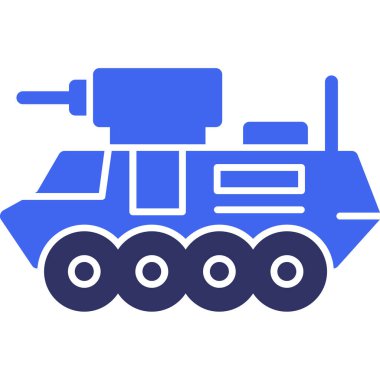 Askeri bir aracın vektör çizimi