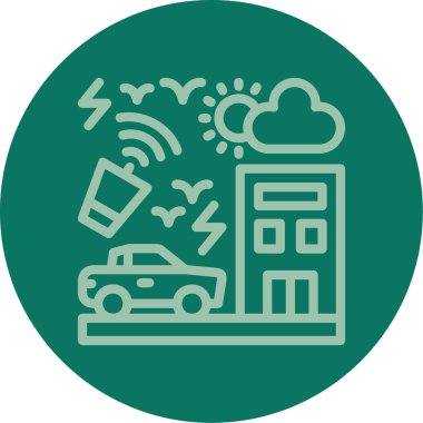 Araba simgesinin vektör illüstrasyonu