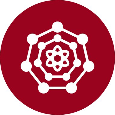 Bir atom simgesinin vektör illüstrasyonu