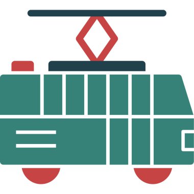 Otobüs. Web simgesi basit illüstrasyon