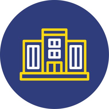 Modern yapı simgesinin vektör illüstrasyonu