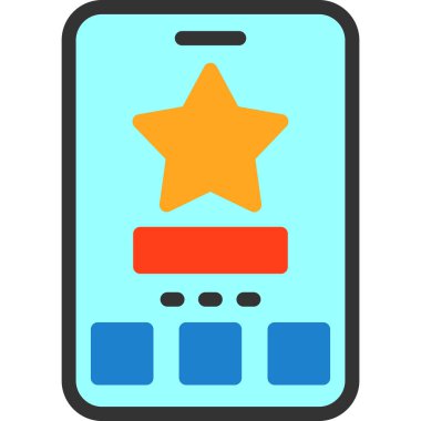 Cep telefonu. Web simgesi basit illüstrasyon