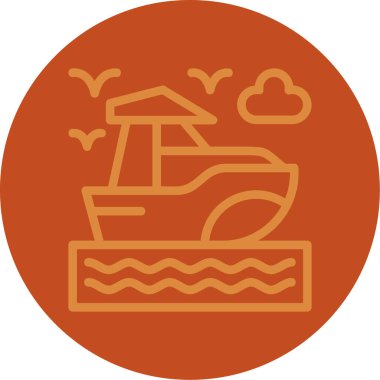 tekne simgesi, vektör illüstrasyonu