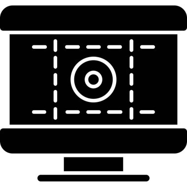 Bilgisayar. Web simgesi basit tasarım