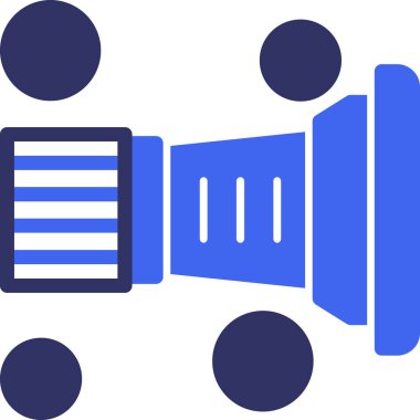 Konuşmacı. Web simgesi basit illüstrasyon