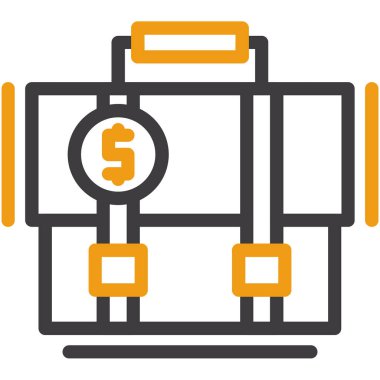 para ve iş simge vektör çizim