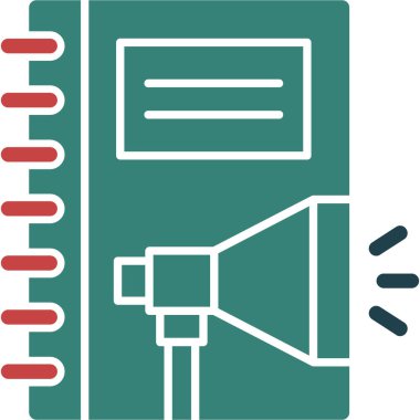 Megafon. Web simgesi basit illüstrasyon