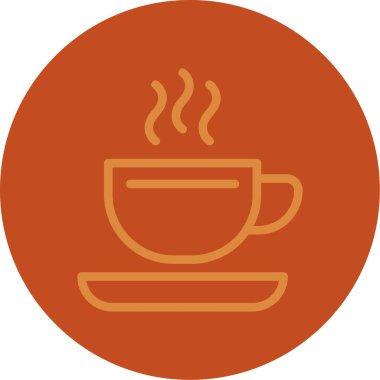 sıcak kahve simge vektör çizim