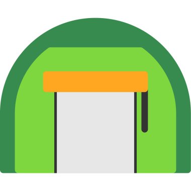 kamp sırt çantası yürüyüş simgesi düz stil