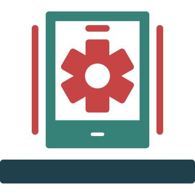 Akıllı telefon. Web simgesi basit illüstrasyon