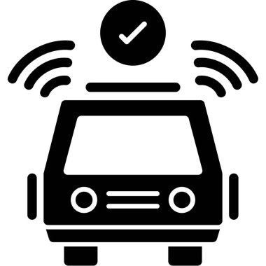 araba simgesi ve vektör illüstrasyonu beyaz arkaplanda izole edildi