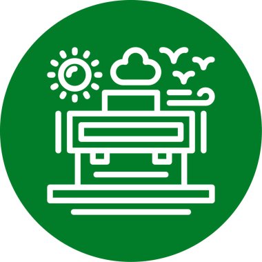 Yeşil arkaplan simgesinin vektör çizimi