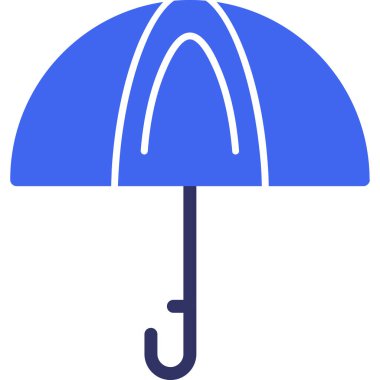 Şemsiye. Web simgesi basit illüstrasyon