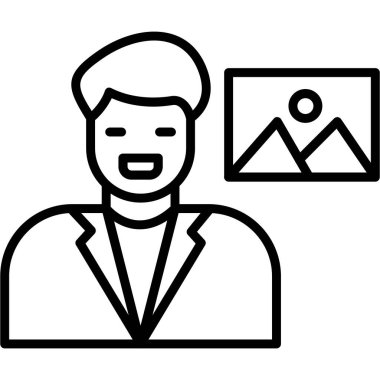 iş adamı simgesi, özet biçimi