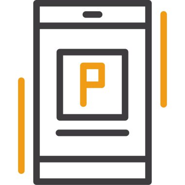 cep telefonu GPS simgesi ana hat biçiminde