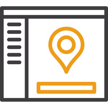 Harita yeri. Basit tasarım