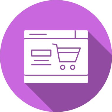 alışveriş simgesi vektör illüstrasyonu