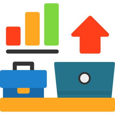 çubuk grafik düz simgesi