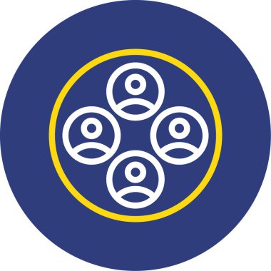 Bir grup insanın vektör çizimi