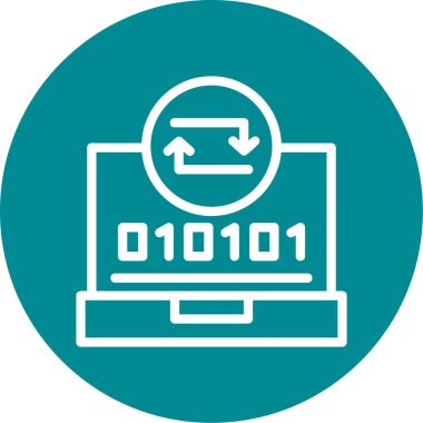 Dizüstü bilgisayar simgesi vektör çizimi