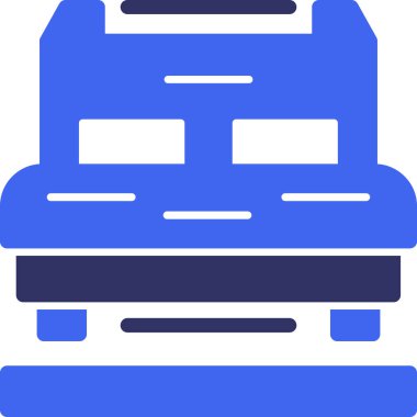 Bir tren simgesinin vektör illüstrasyonu