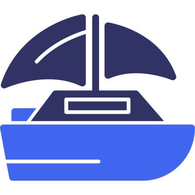 Tekne. Web simgesi basit illüstrasyon