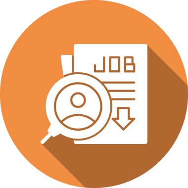 İş araması. Web simgesi basit illüstrasyon