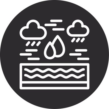 Bulut. Web simgesi basit illüstrasyon