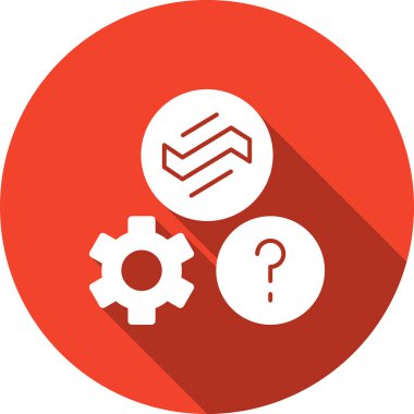 soru ve cevap simgesi, basit vektör illüstrasyonu