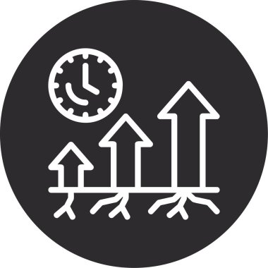 iş büyümesi grafik simgesi, özet biçimi