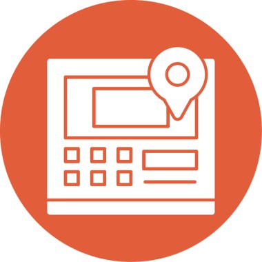 GPS harita işaretleyici. Basit resimleme