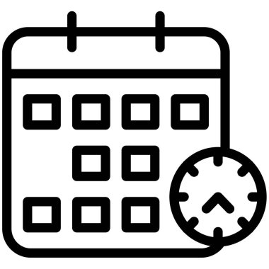 Takvim simgesi, vektör çizimi