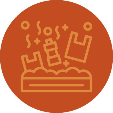 Bir bina simgesinin vektör illüstrasyonu