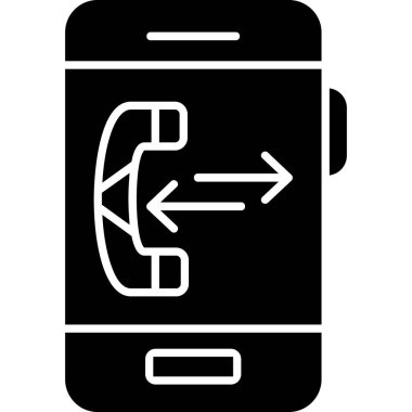 Mobil uygulama simgesi ile el, basit tasarım