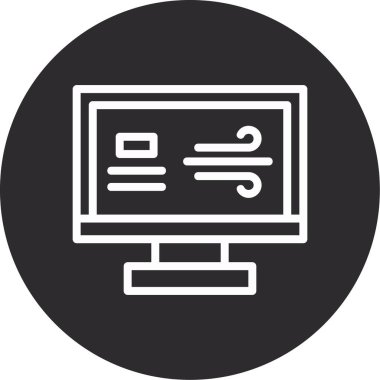 vektör lcd simgesi illüstrasyonu