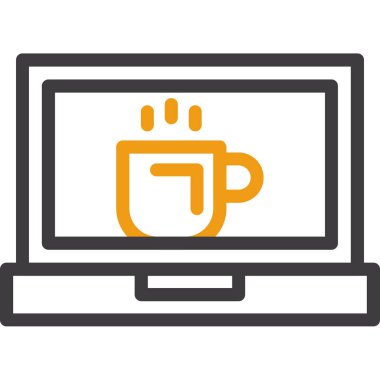 Kahve fincanı. Basit resimleme