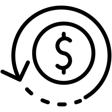 Dolar simgesi vektör illüstrasyonu