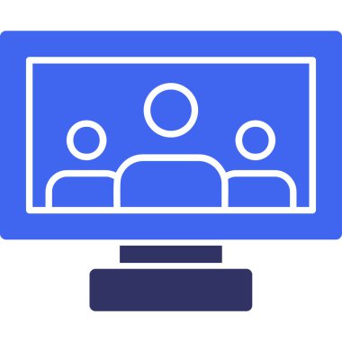 Video konferansı. Basit simge