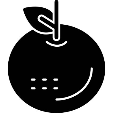 Elma. Web simgesi basit illüstrasyon