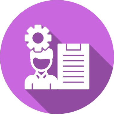 Dosyası olan adam, simge vektör illüstrasyonuName