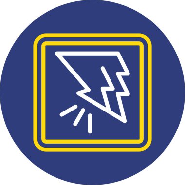 Şimşek simgesi, vektör illüstrasyonu