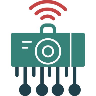 Kablosuz. Web simgesi basit illüstrasyon