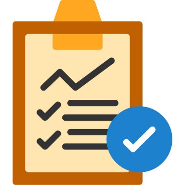 Düz biçimli kontrol listesi simgesi