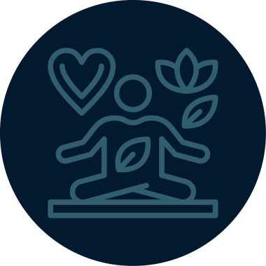 Kalp simgesi olan bir adamın vektör çizimi