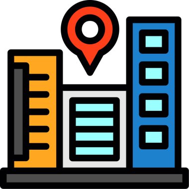 konumu simgesi harita, illüstrasyon vektör