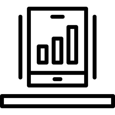 Bilgisayar monitörü ikon ana hatları vektörü. Bilgisayar. bilgisayar monitörü