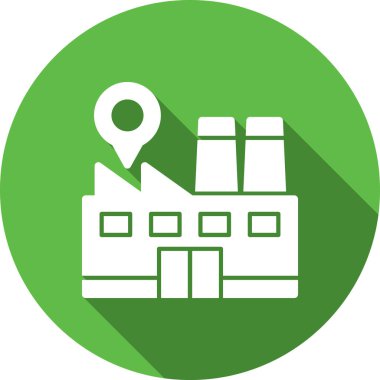 Fabrika simgesi, basit vektör çizimi