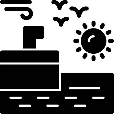 Plaj yaz tatili simgesi.