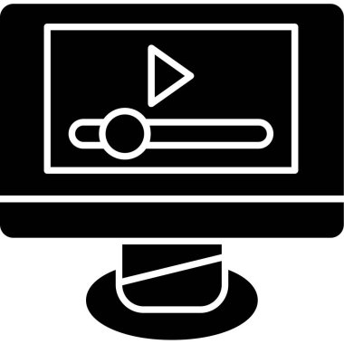 Bilgisayar. Web simgesi basit illüstrasyon