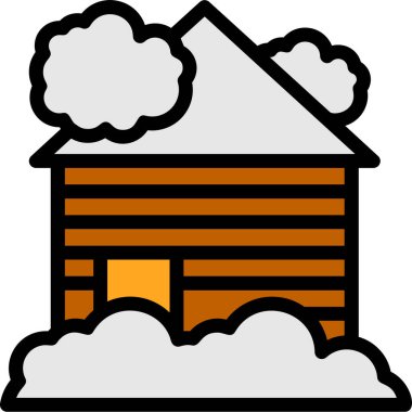 Ev. Web simgesi basit illüstrasyon